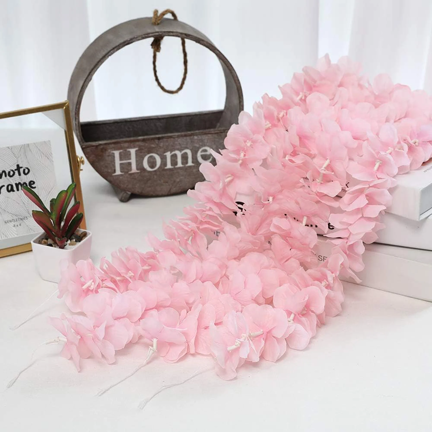 5/10 Stück 100cm Seiden-Kunstblumen Sakura-Girlande für Hochzeit, Garten, Bogen, Romantische Heimdekoration, DIY-Geschenke im Trend – Detail 4