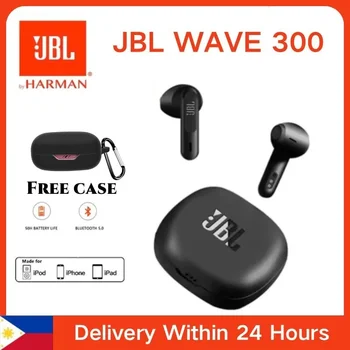 Original JBL Wave 300 TWS True Wireless Earbuds Bluetooth Earphones W300 Bass Sound Sports Earbud with Mic with Free cover