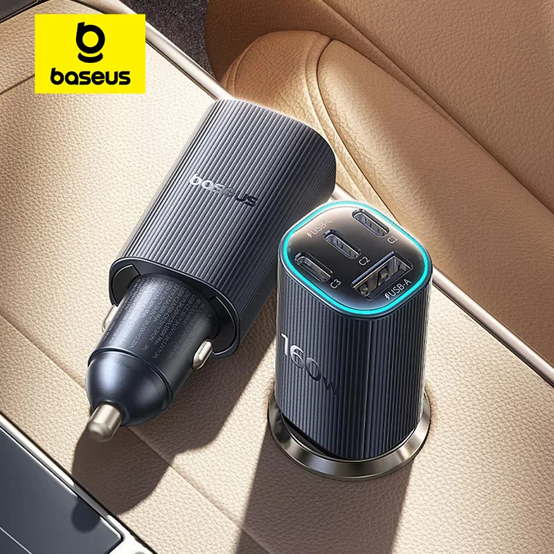 Baseus 160W Magnetisches Auto-Ladegerät Typ-C Schnellladegerät mit 4 Anschlüssen für iPhone 17 16 15 14 Pro Xiaomi Samsung - AliExpress 202192403