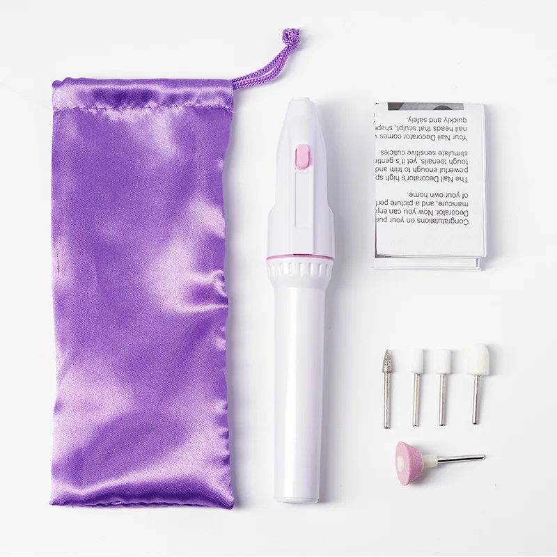 1~10PCS In 1 Professional Mini Electric Nail Drill Kit Battery Nail Art Exfoliating Polishing Nail Polishing File Pen Tool 5