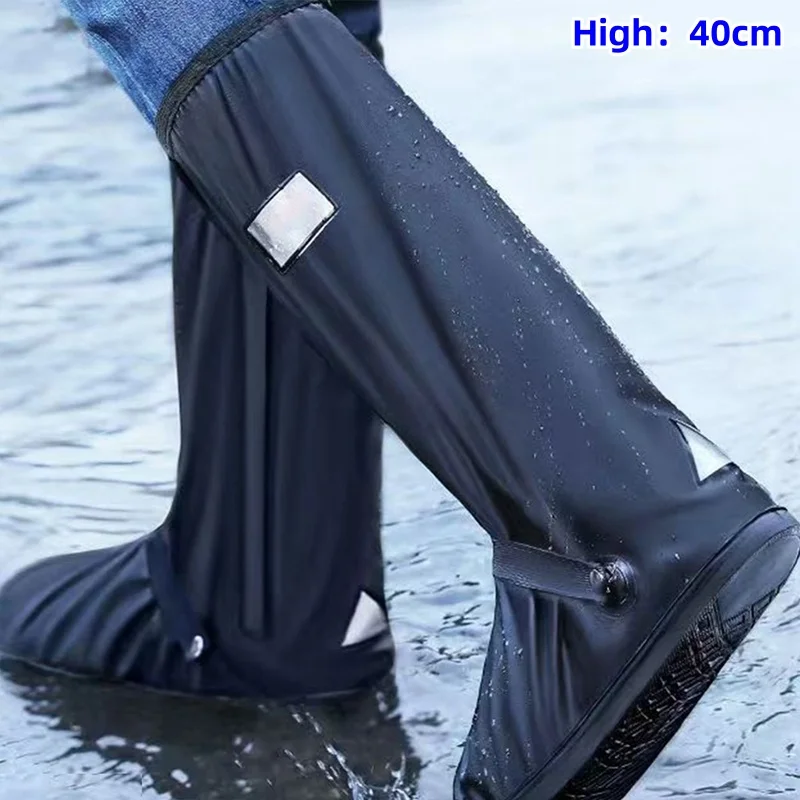S-XXL Reusable Motorcycle Bike Rain Shoes Cover Anti-Slip Boot Pants Covers Unisex Cycling Shoes Protectors For Rainy Snowy Day_voghion.com