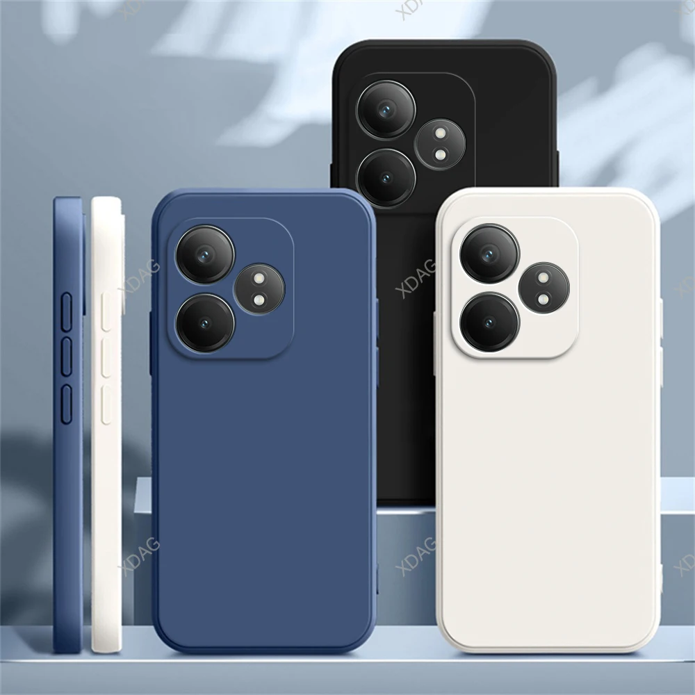 Liquid Silicone Camera Protection Phone Case, Soft Square Back Cover in Simple Design