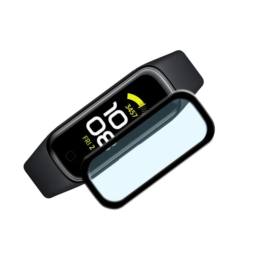 FIFATA Protezione Dello Schermo Per Samsung Galaxy Fit 2 SM-R220 Bordo Curvo 3D Per Samsung Galaxy Fit2 Copertura Completa HD Trasparente Pellicola Morbida - immagine 3