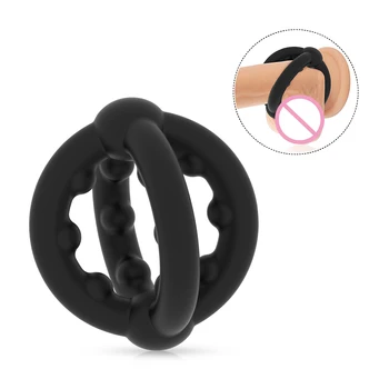 12 Beads Cock Rings Penis Massage Ring Testicle Scrotum Sleeve Ball Stretcher Delay Ejaculation Sex Toys For Men Sex Shop 1