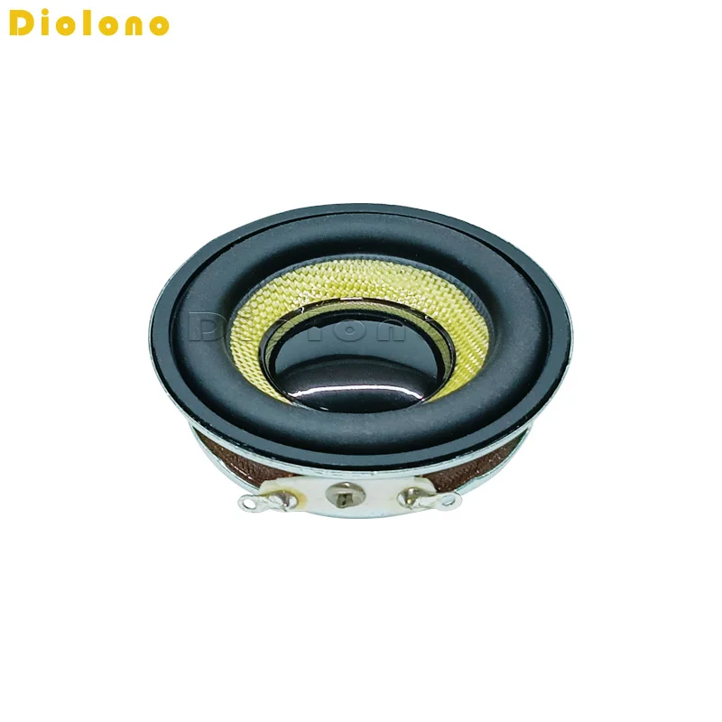 4 Ohms 5W 45mm Round 16 Core Dual Neodymium Magnetic Waterproof Speaker 1.75 inch Yellow Glassfiber Audio Loudspeaker 2pcs audio speakers