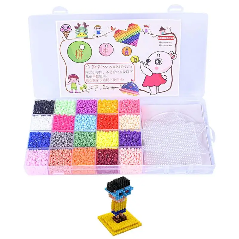 Kids Ironing Beads Educational Toy Beads Craft Set Creative 20 Colors 11000 Hama Beads DIY Kids Ironing Beads Fuse 3D Puzzle Toy 5mm24 36 colors box set hama beads perler educational 3d puzzles kids diy toys fuse beads plussize pegboard sheets ironing paper