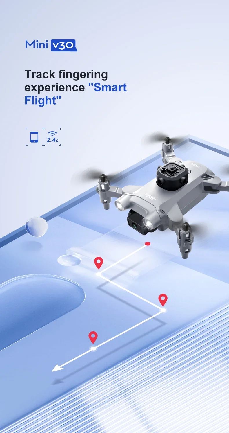 Lenovo Mini V30 Drone 8K Aerial HD Profesional RC FPV Drone Five-sided Intelligent Obstacle Avoidance Mini Convenient GPS Drone