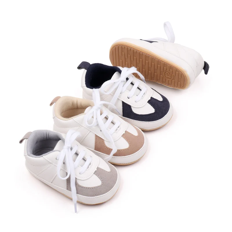 Baby Shoes Soft PU TPR Sole Anti-slip Toddler Prewalking Sneaker Outdoor Sport Shoe Spring and Autumn Style 2024 Fashion BJZ3215 2