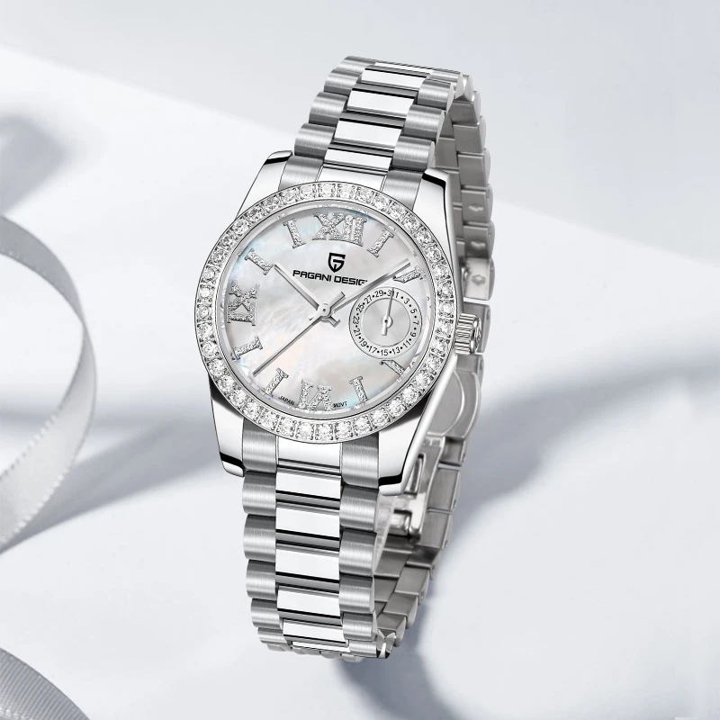 2023 NEW PAGANI DESIGN 32MM Top Luxury Women's Quartz Watches Stainless Steel Sapphire Waterproof Chronograph Reloj Para Mujer