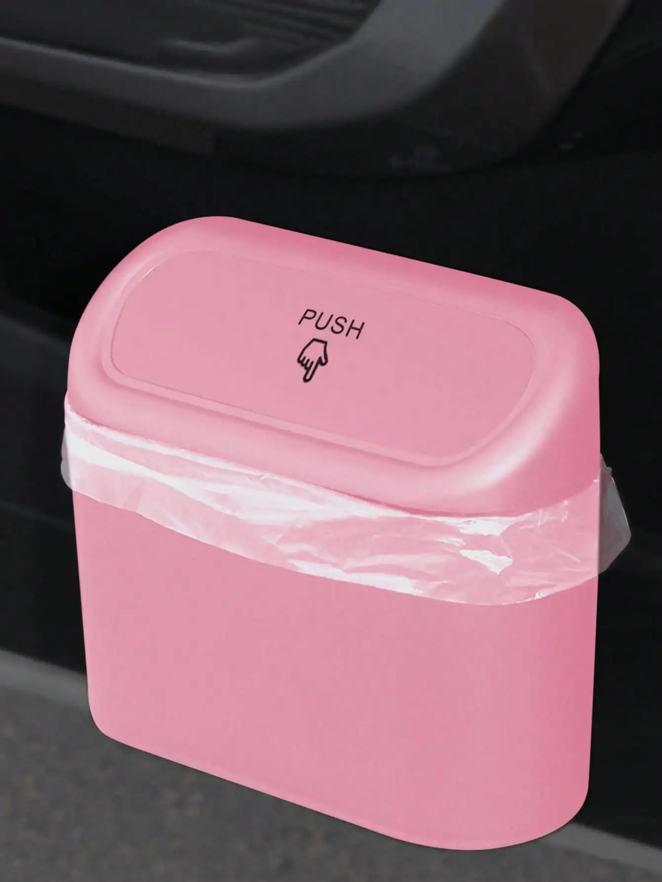 Car Trash Can pink portable and disassembled