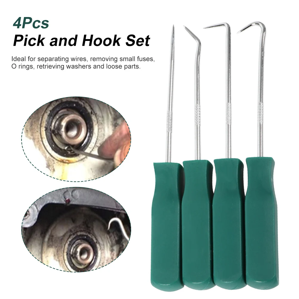

2024 New 4Pcs 135mm Car Repair Hand Tools Auto Vehicle Oil Seal Screwdrivers Set O-Ring Gasket Puller Remover Pick Hooks Tools