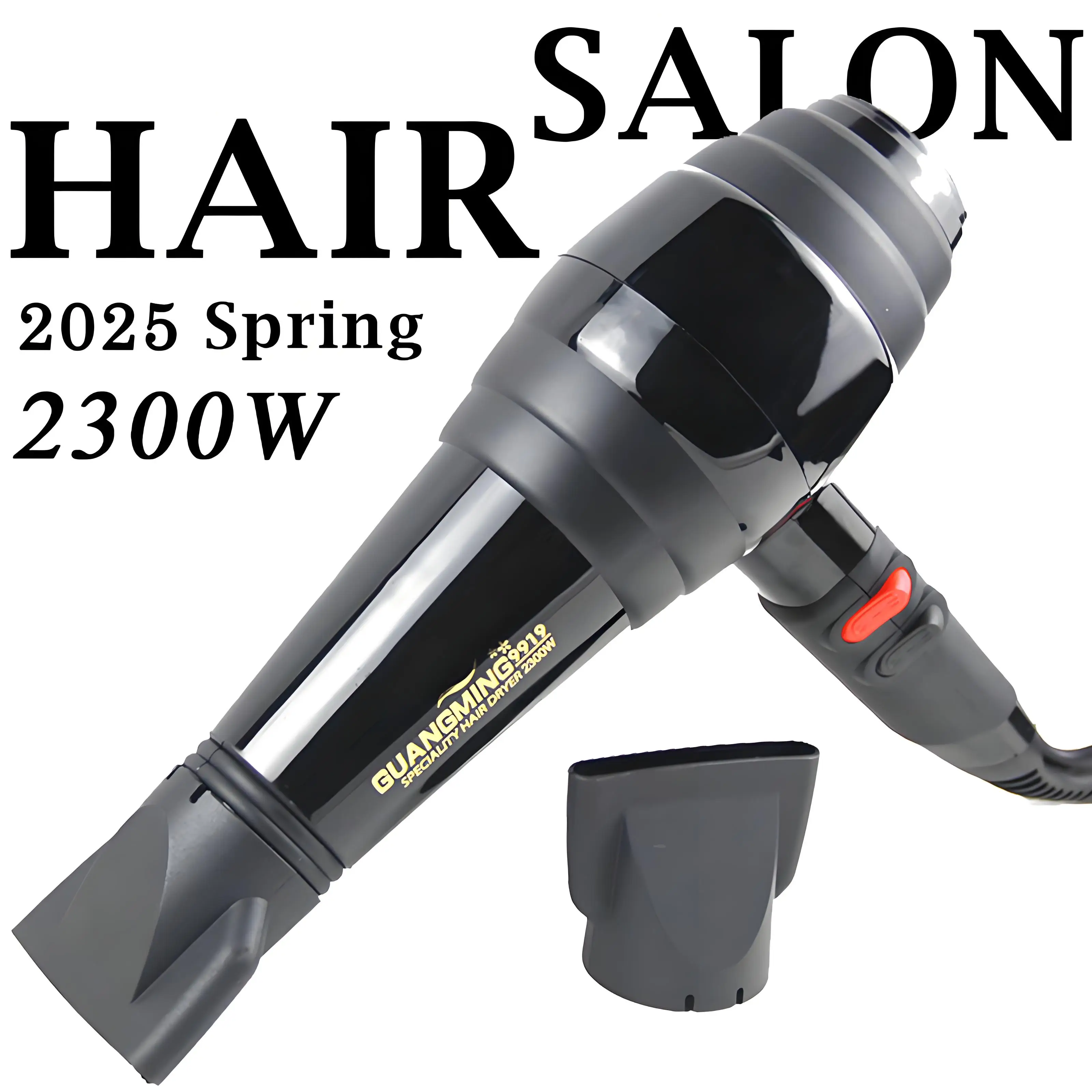 2300W Powerful Professional Salon Hair Dryer Blow Dryer Electric Hairdryer Hot/Cold Wind Air Collecting Nozzle