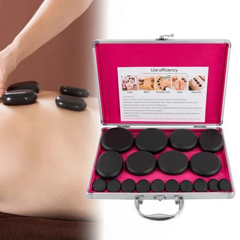 Hot Stones Massage Set with Heater Box 16 Essential Massage Stones Portable for Salon and Home Spa Use Relaxing Healing Relief 5