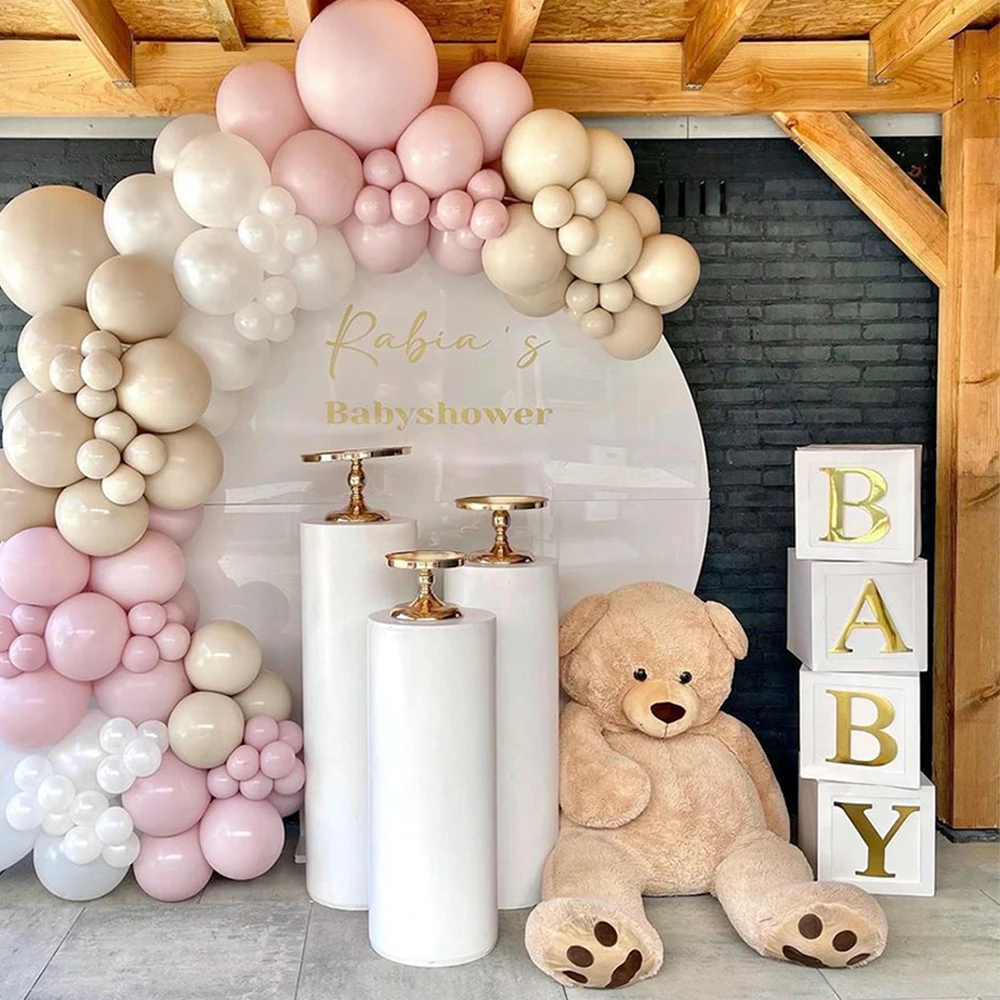 BABY-Blockboxen, 4 Stück, Buchstaben-Luftballons, Box für Jungen, Mädchen, Babyparty, Geschlecht offenbaren, Party-Dekoration, Zubehör, weiße Buchstabenblöcke – Detail 9