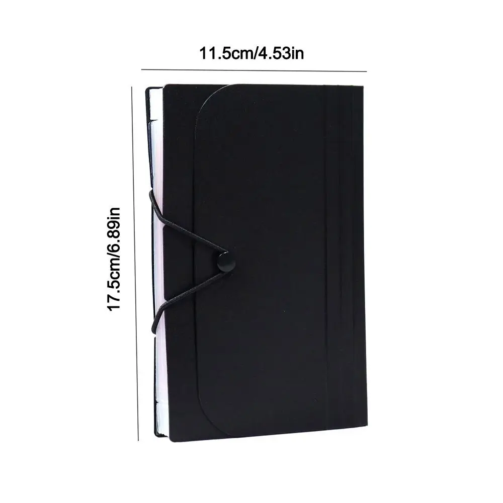 Fashion 7 Layer A6 File Folder Large Capacity Waterproof Organ Bag with Index Tabs Bill Storage Bag