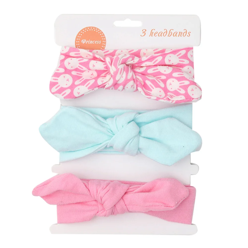 best Baby Accessories 3pcs Baby Girls Headband Set Bow Knot Head Wrap Bandage Kids Toddlers Headwear Hair Band Infant Baby Newborn Hair Accessories custom baby accessories