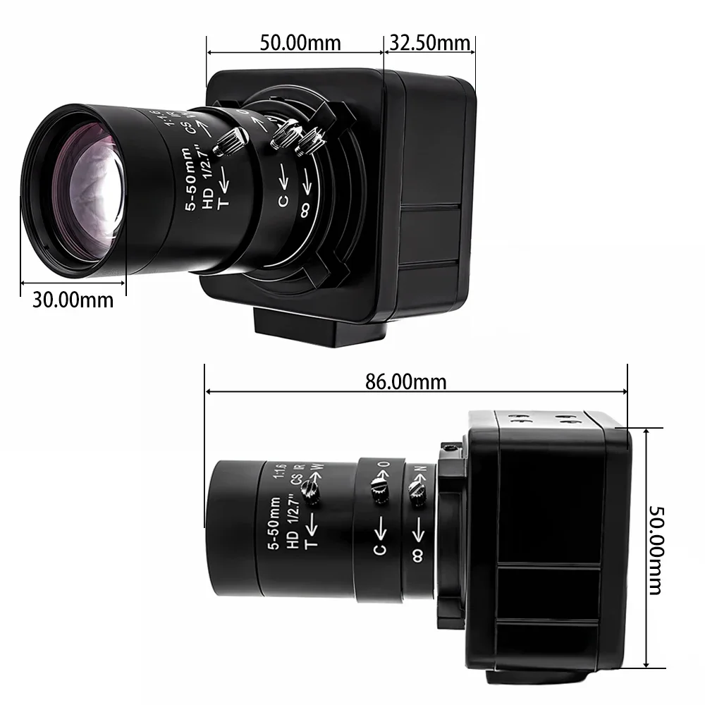 20X Zoom IP Camera 1080P 60FPS 1/2.8" IMX307 CMOS With 5-50mm Varifocal Lens Sup