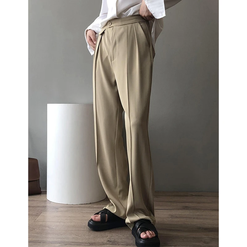 

Unireal 2022 Autumn Women Blazer Pants Casual Trousers Office Lady Streetwear High Waist Wide Leg Pants