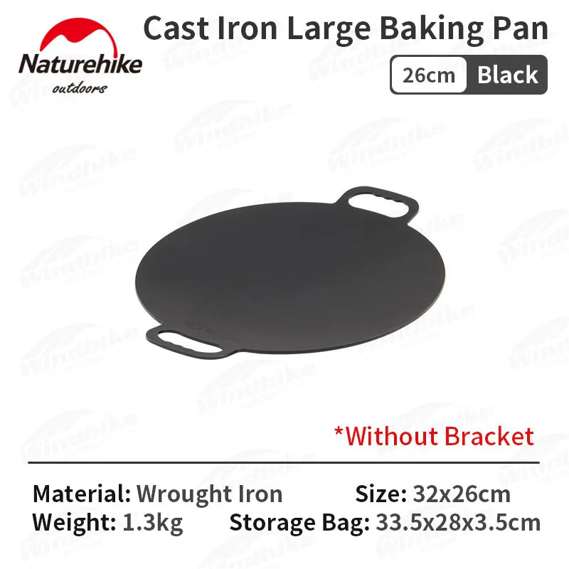 Naturehike Hyun Tie Baking Pan BBQ Pot Flat Bottom Large Baking Tray  Outdoor Camping Cast Iron Pan Barbecue Plate Picnic Supplie