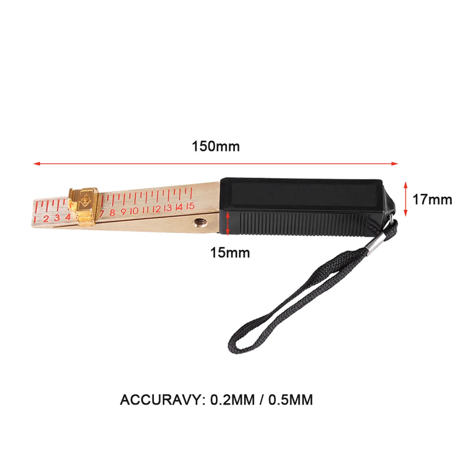 Feeler Gauge Vernier Wedge shaped 1-15mm House Engineering Inspection Flatness Measuring Tool