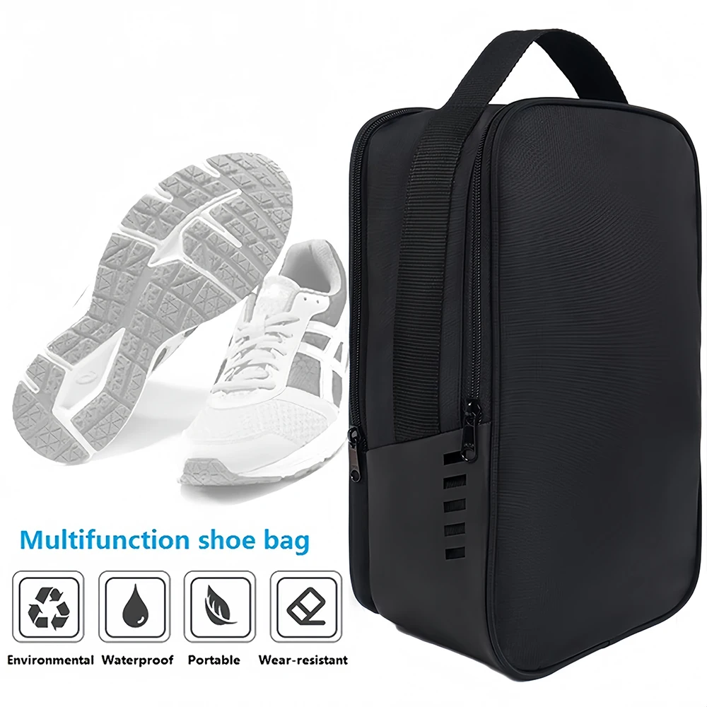 1pc Waterproof Travel Shoe Bag with Zipper & Handle Portable Packing for Gym,Golf,Football,Tennis,Bowling,Basketball,Dance Shoes