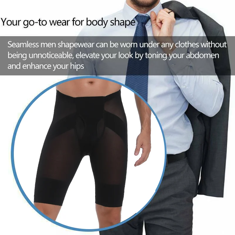 Tummy Mannen Compressiecontrole Shorts Body Shaper Boxer Ondergoed Fas Hoge Taille Trainer Buik Tummy Controle Sl_voghion.com