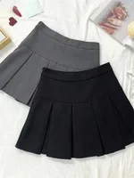 Vintage Gray Pleated Skirt Women Kawaii High Waist Mini Skirts Korean Fashion School Uniform Harajuku Streetwear Spring - Image 6