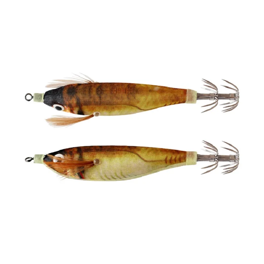 Billings 10cm/9g 2er-Set Leuchtende Holzgarnelen-Imitationsköder, Tintenfisch-Imitation, Mehrgrößen-Langwurf-Rundbauchgarnelen – Detail 11
