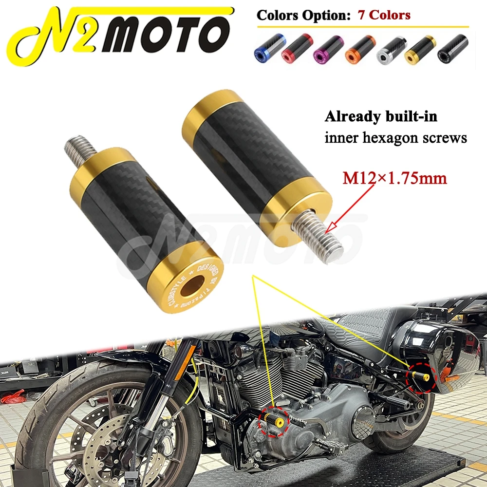 Harley Touring Road Glide Sportster Softail 1 1/4 엔진 범퍼 엔드 슬라이더 용 Pazoma 하이웨이 페그 오토바이 크래시 바 슬라이더