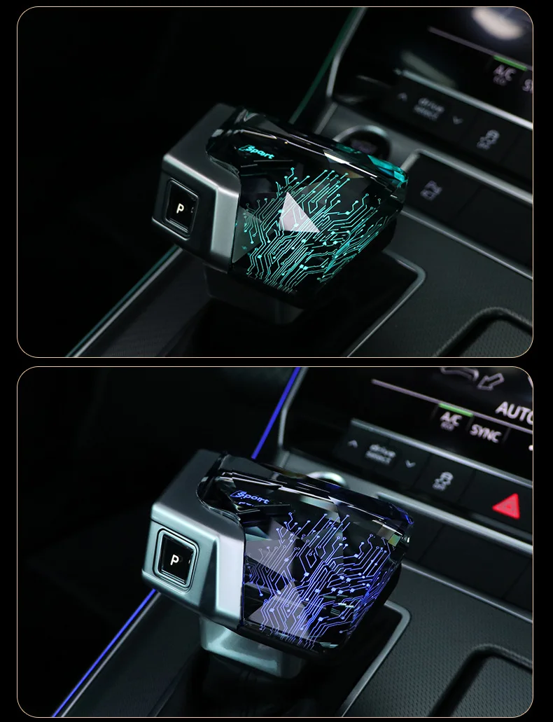 Crystal Shift Knob, LED 64 Color Suitable For Audi A4/A5/S4/S5/RS4/RS5/A6/A7/S6