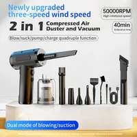 50000RPM Portable Compressed Air Duster Blower Cleaner Rechargeable Keyboard Computer Home Car Cleaning USB Charging 1