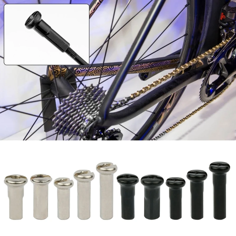 50PCS Brass Spoke Nipple 14G 13G 12G Mountain Road Bicycles Wheel E-bike Scooter Bike Spoke Cap Brass Bike Part Coated