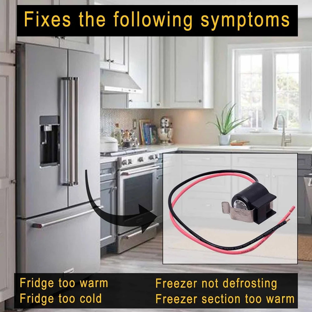 W10225581 Refrigerator Bimetal Defrost Thermostat Whirlpool Kenmore WPW10225581 PS11750673 AP6017375 2188824 2321799