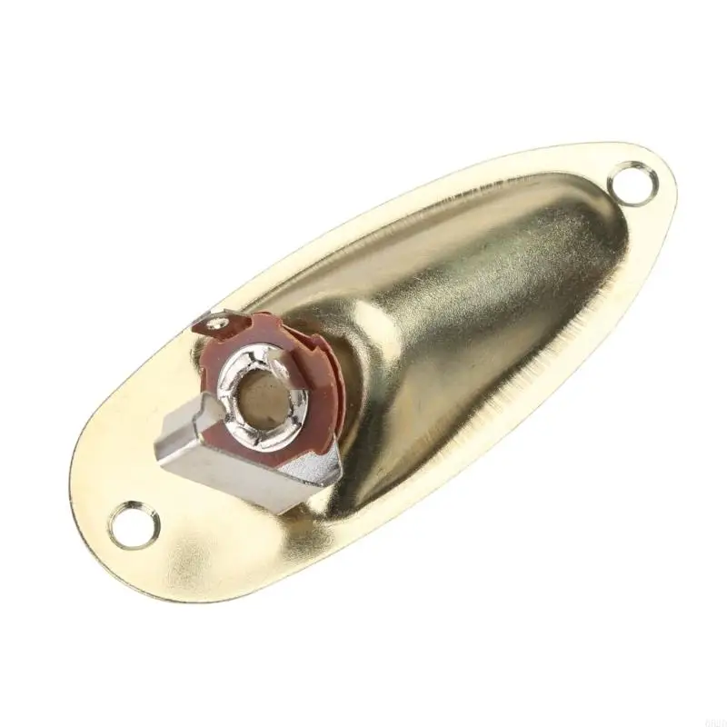 Boat Style 1/4" Guitar Pickup Output Input Chrome Jack Plug Socket Electric Guitars Parts
