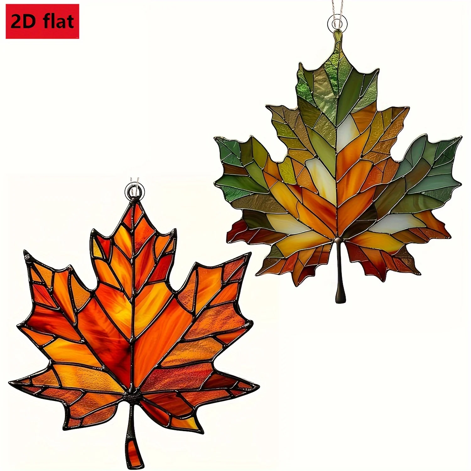 2D Flat Thanksgiving Acrylic Maple Leaf Light Catcher Autumn Celebration Home & Door Decor Christmas & New Year Gifts