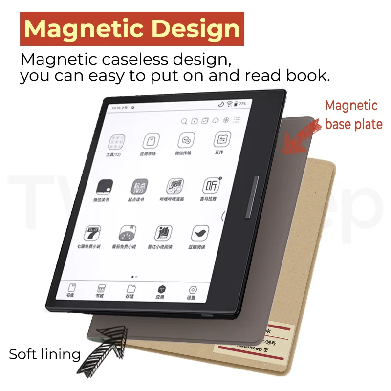 Twosheep 7-Inch Magnetic Notebook-Style Case with Auto Sleep Function