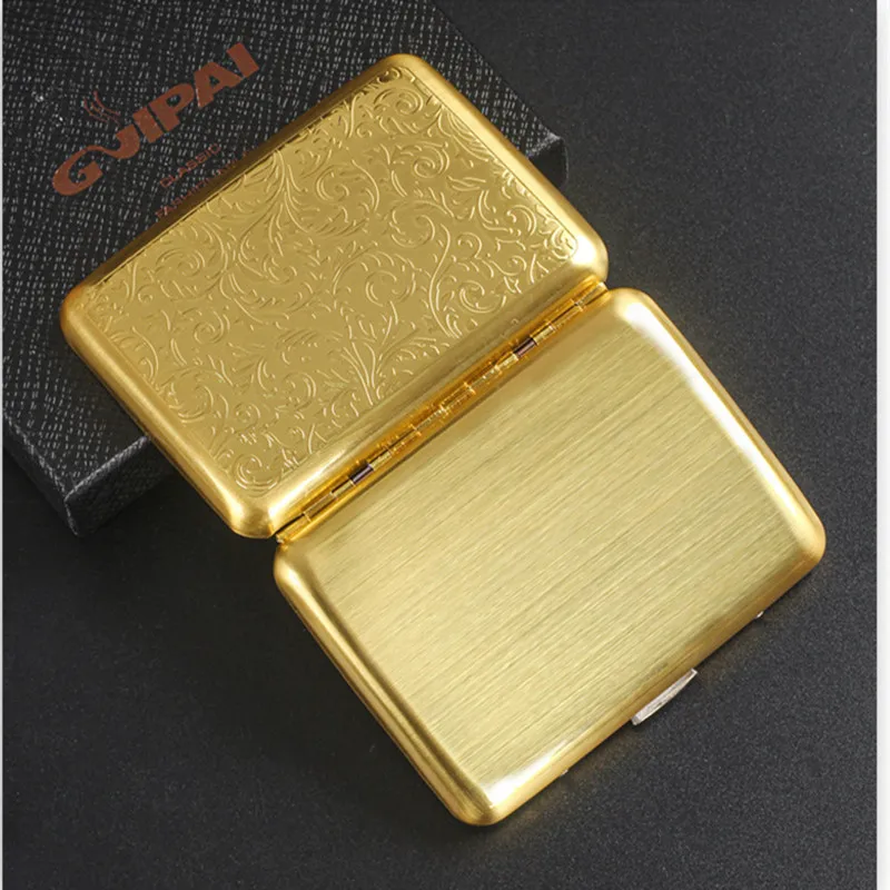 Unique Metal Mirror Cigarette Case Gold Retro Portable Pocket Cigaret Pack Cigarette Boxes Man Smoker Gift 3