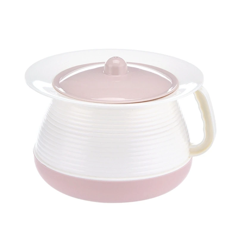 Plastic Child Potty with Handle and Lid Portable Handheld Spittoon Chamber Pot for Home Bedroom Kids Urinals Practical