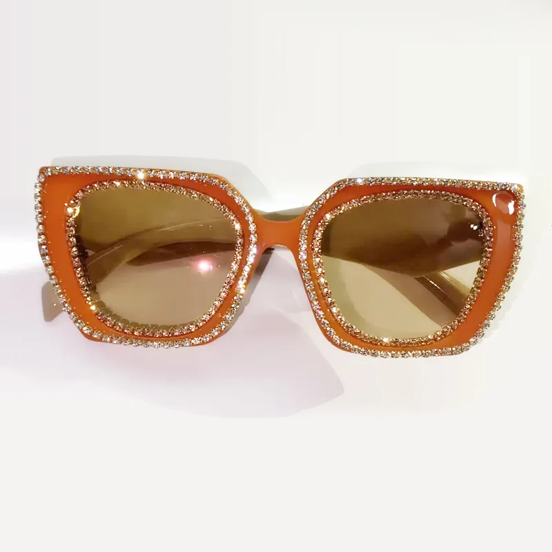 Square Diamonds Sunglasses Women 2023 Fashion  Rhinestone Sun Glasses Men Outdoor Shades Punk Eyewear Female UV400_voghion.com
