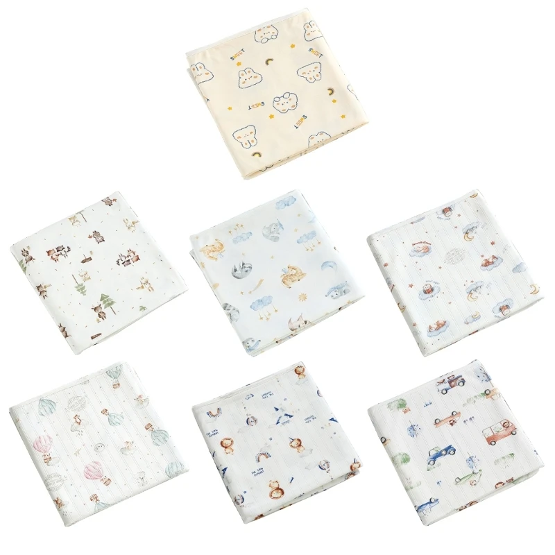 

Soft and Breathable Cotton Baby Blanket for Newborns Floral Print Muslin Diaper Swaddles Wrap Stroller Cover Unisex