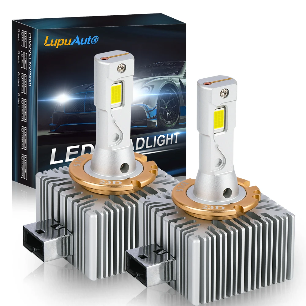 2PCS D5S LED Headlight Bulb D5S LED Front Light Canbus Error Free Turbo LED  60000LM 150W 100% Plug&Play 6000K HID Conversion Kit