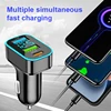 SEAMETAL 66W Quick Charge Car Phone Charger PD+QC3.0 3-Ports Super Charging Cigarette Lighter Adapter for iPhone Xiaomi Samsung 5
