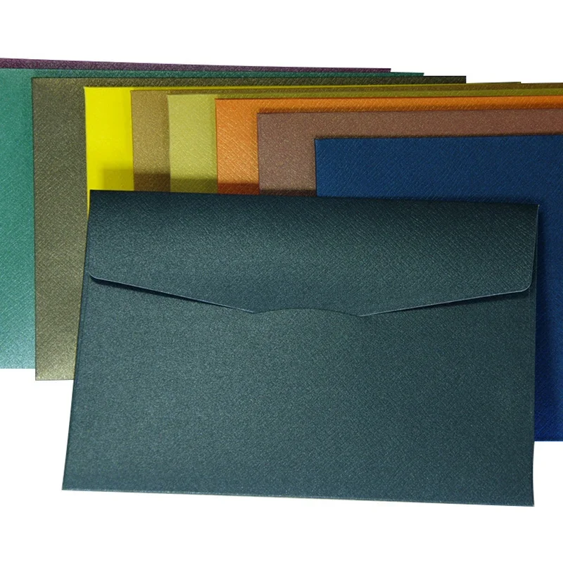 

Stationery 50pcs Gift Message Storage Bag Blank Invitations Envelopes 18x12.5cm Postcards Pearlescent Wedding Paper Business for