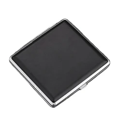 Luxury Leather Cigarette Holder - Elegant Cigar Case & Smoking Accessory Gift (Black)