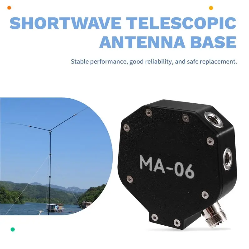 A37T-MA-06 100W 포지티브 V + 수평 단파 텔레스코픽 안테나 베이스 내장형 1:1 발룬