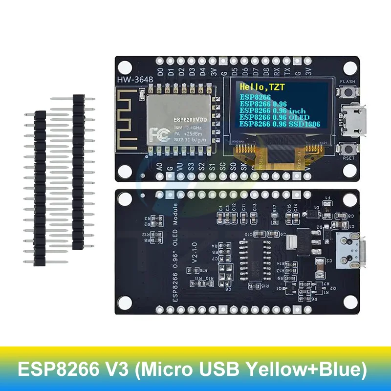 ตัวเลือกสินค้า บอร์ดพัฒนา ESP8266 พร้อมจอ OLED สำหรับ Arduino/Micropython