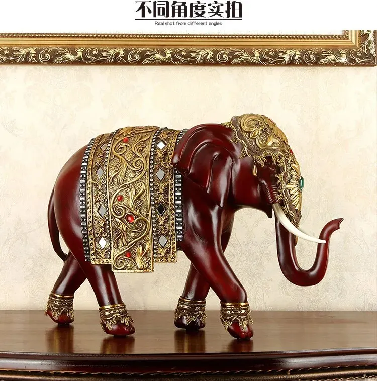 

TOP COOL Southeast Asia Thailand Home store Decoration art good luck Auspicious Royal God elephant Ornament FENG SHUI statue