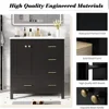 30" Bathroom Vanity , Modern Bathroom Sink Cabinet with 2 Doors and 4 Drawers,  with Undermount Resin Sink, Black 5