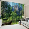 Landscape Painting Series Natural Scenery Sunshade Curtain Bedroom Living Room Home Decoration Window Curtain 3