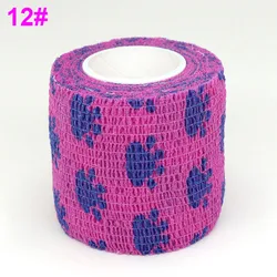 Fruit Printed Self-Adhesive Animal Elastic Bandage - Multi-Purpose Sports Wrap Tape - 2.5cm X 4.5m (Cat claw Pink)